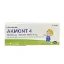 Akmont 4 - Thuốc ngăn ngừa co thắt phế quản (Hộp 1 vỉ x 10 viên)